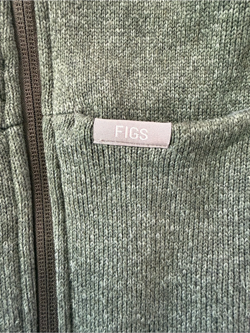 Figs Men's Forest Green Full-Zip Sweater Jacket - Picture 5 of 14